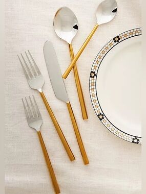NWT Anthropologie The Samson Stainless Steel Flatware Set